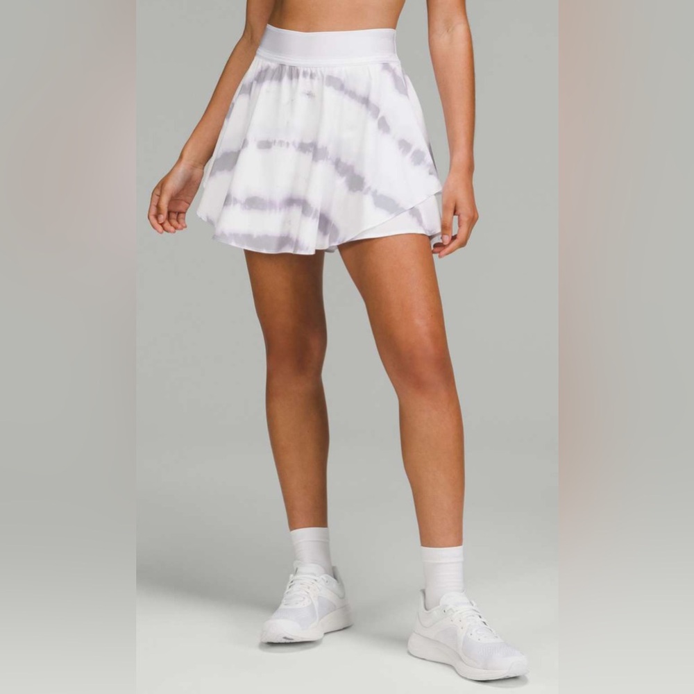 Lululemon Court Rival High-Rise Skirt *Long Transverse Lilac Multi Sz 0